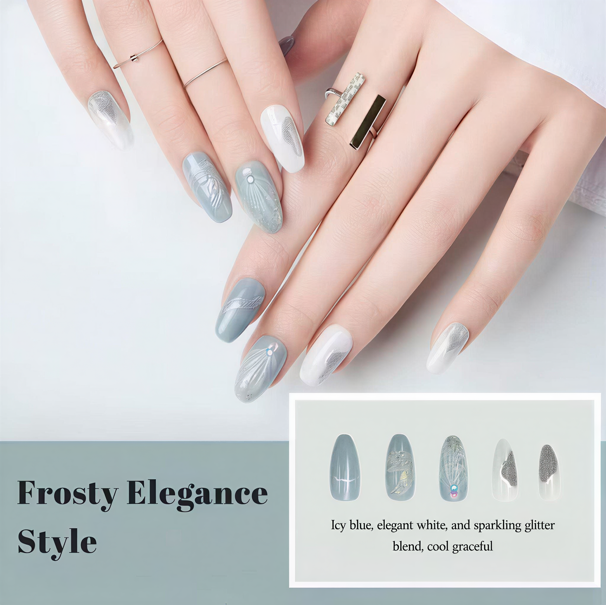 Press on Nails 24/30PCS: Jelly Red Flame Planet 3D Shell Gothic