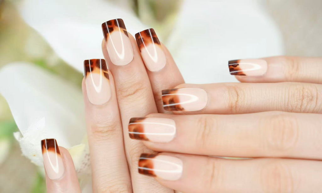 24-Pack Retro False Nails: Polka Dot, Butterfly, Leopard & Floral Designs