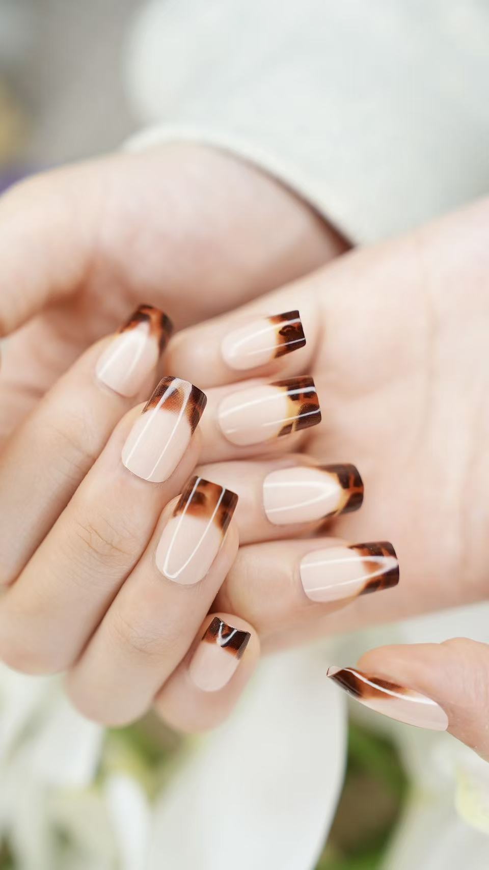 24-Pack Retro False Nails: Polka Dot, Butterfly, Leopard & Floral Designs