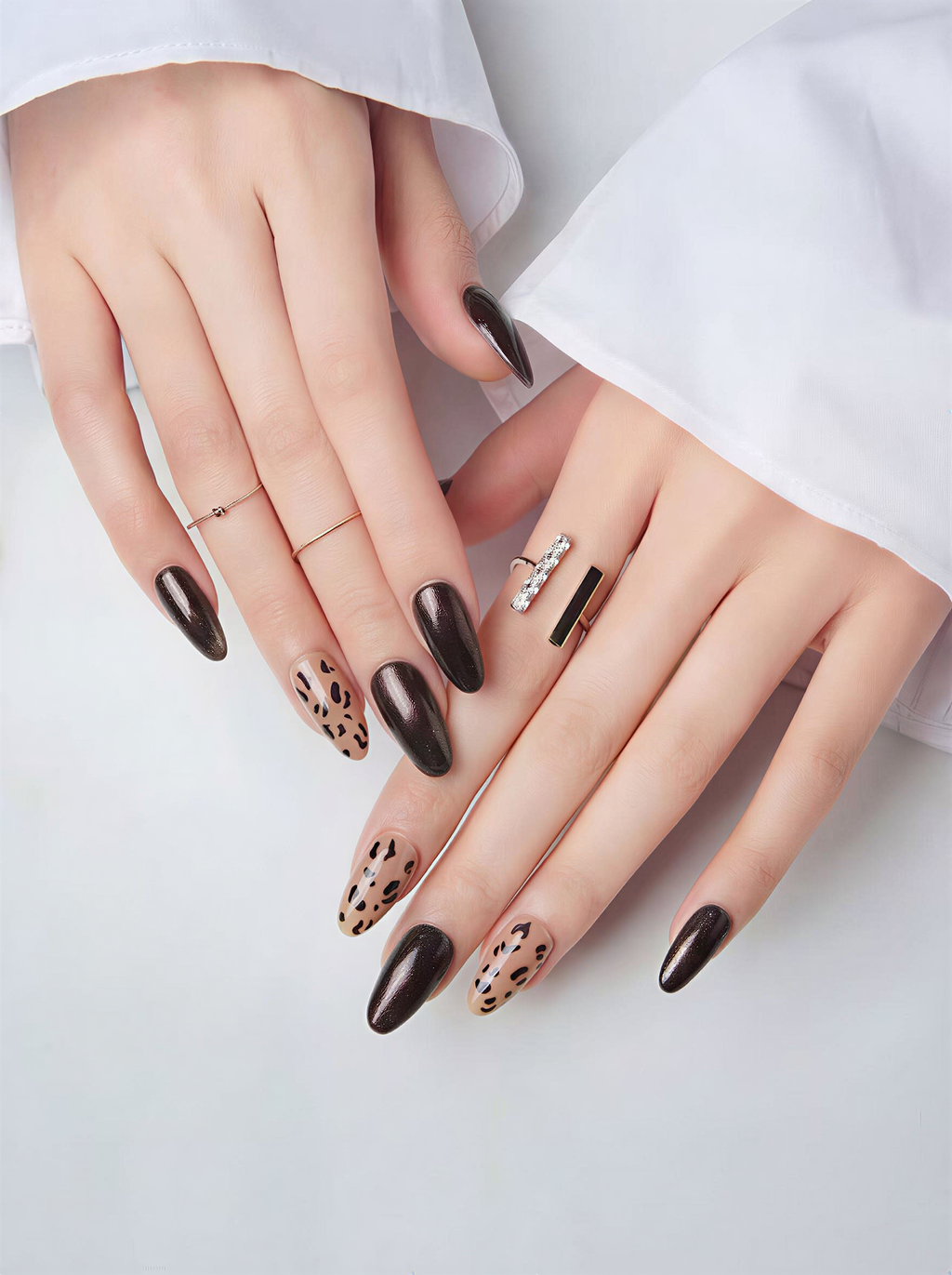 Press on Nails 24/30PCS: Jelly Red Flame Planet 3D Shell Gothic