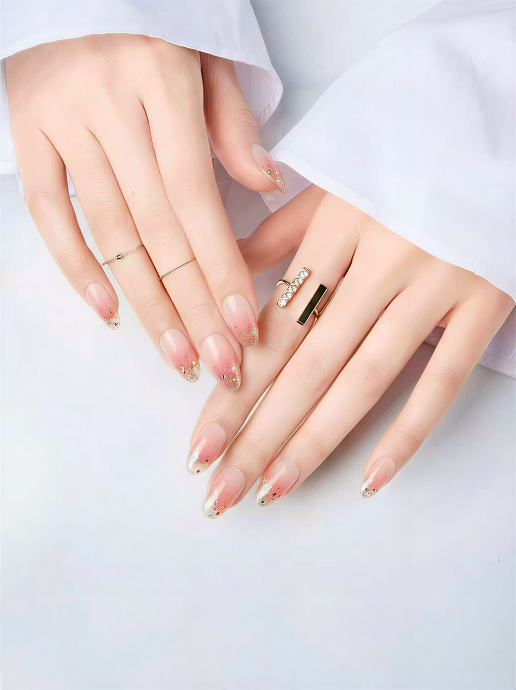 24-Pack Retro False Nails: Polka Dot, Butterfly, Leopard & Floral Designs