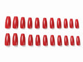 Press on Nails 24/30PCS: Jelly Red Flame Planet 3D Shell Gothic